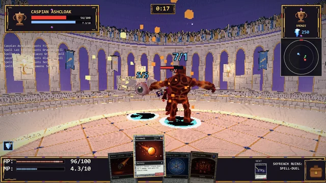 Skyreach: a golem and a fireball